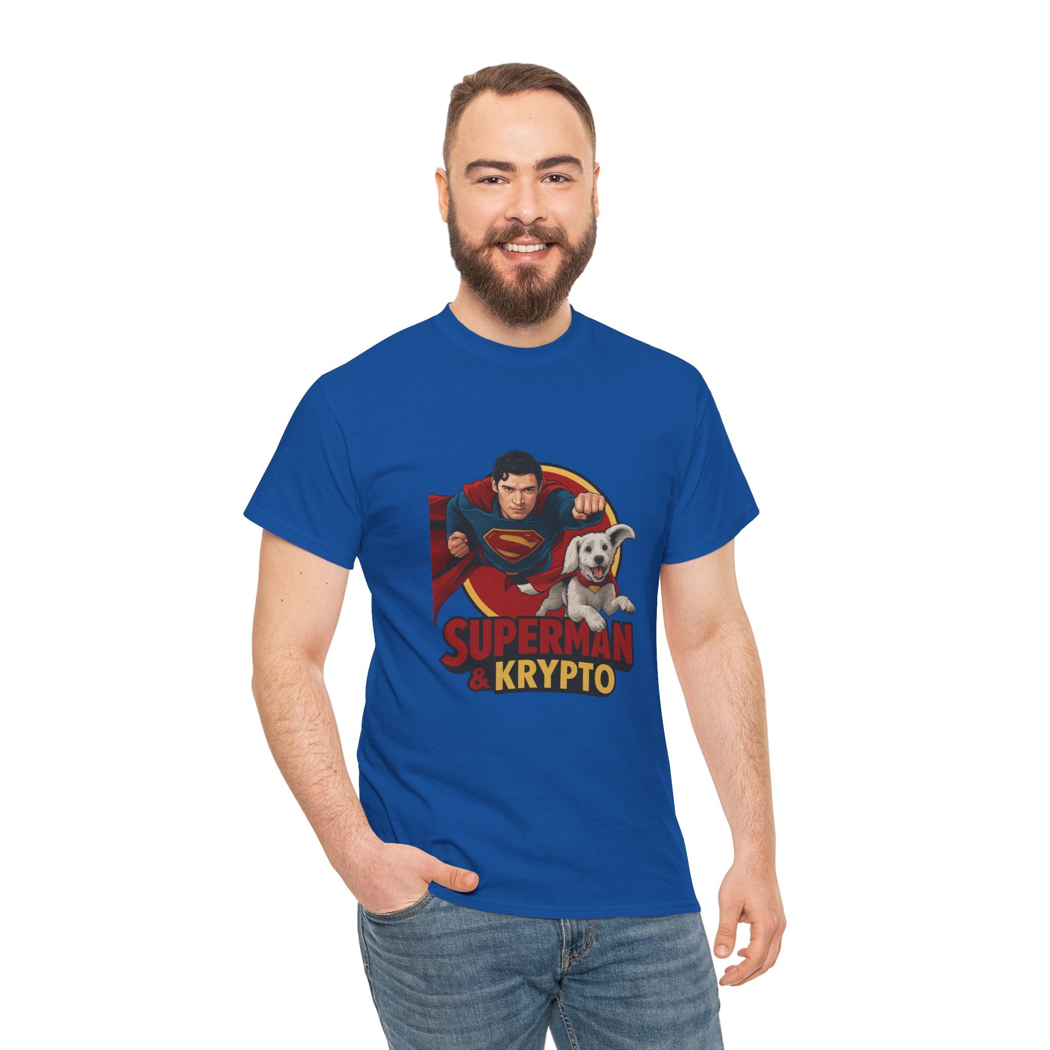 Superman Krypto Unisex Heavy Cotton Tee