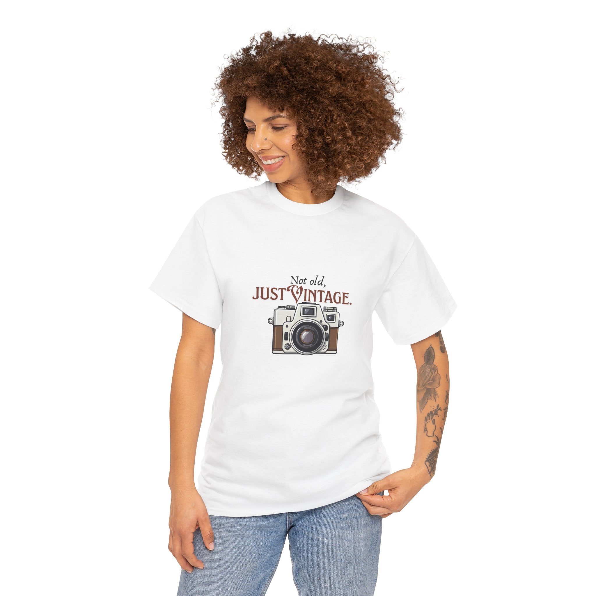 Vintage Camera Unisex Heavy Cotton Tee