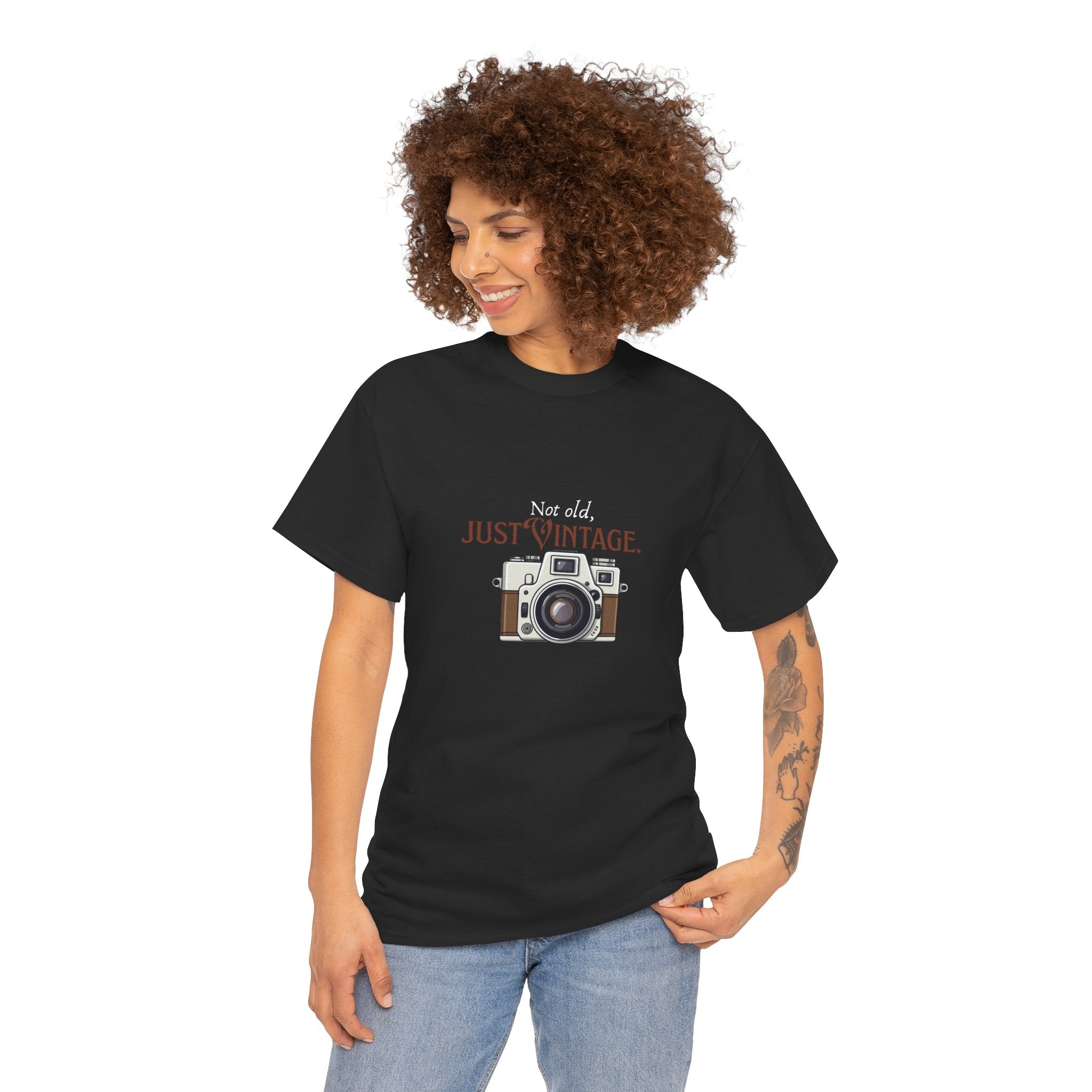Vintage Camera Unisex Heavy Cotton Tee