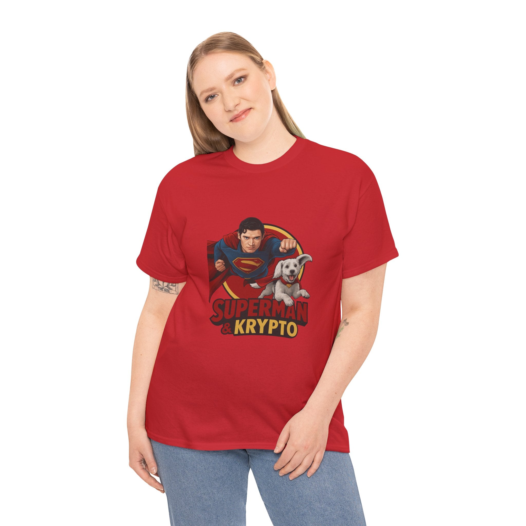 Superman Krypto Unisex Heavy Cotton Tee