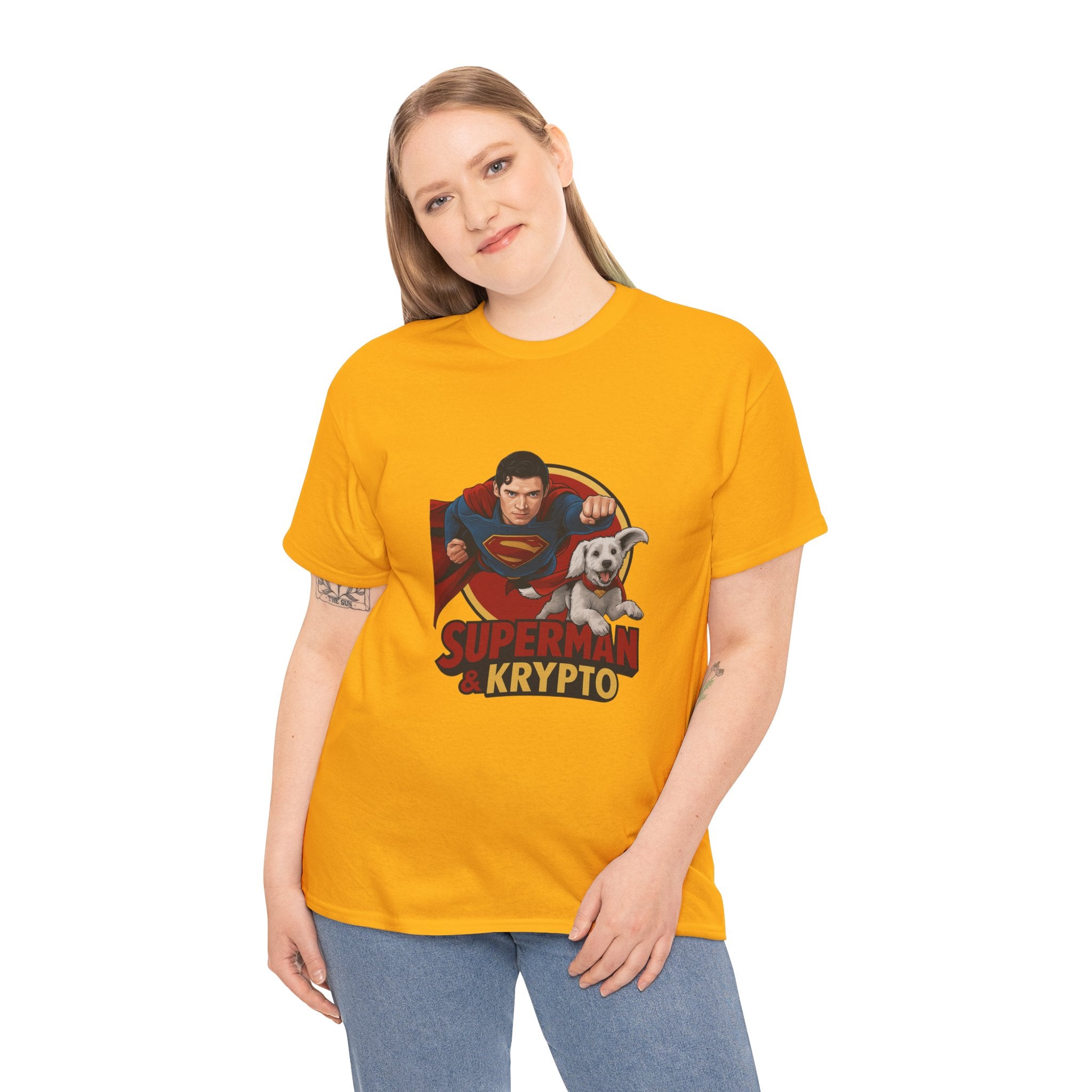 Superman Krypto Unisex Heavy Cotton Tee