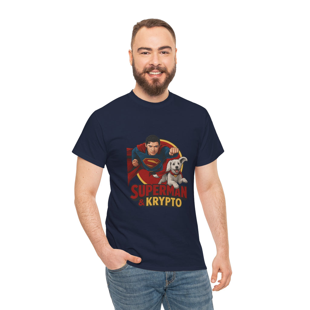 Superman Krypto Unisex Heavy Cotton Tee