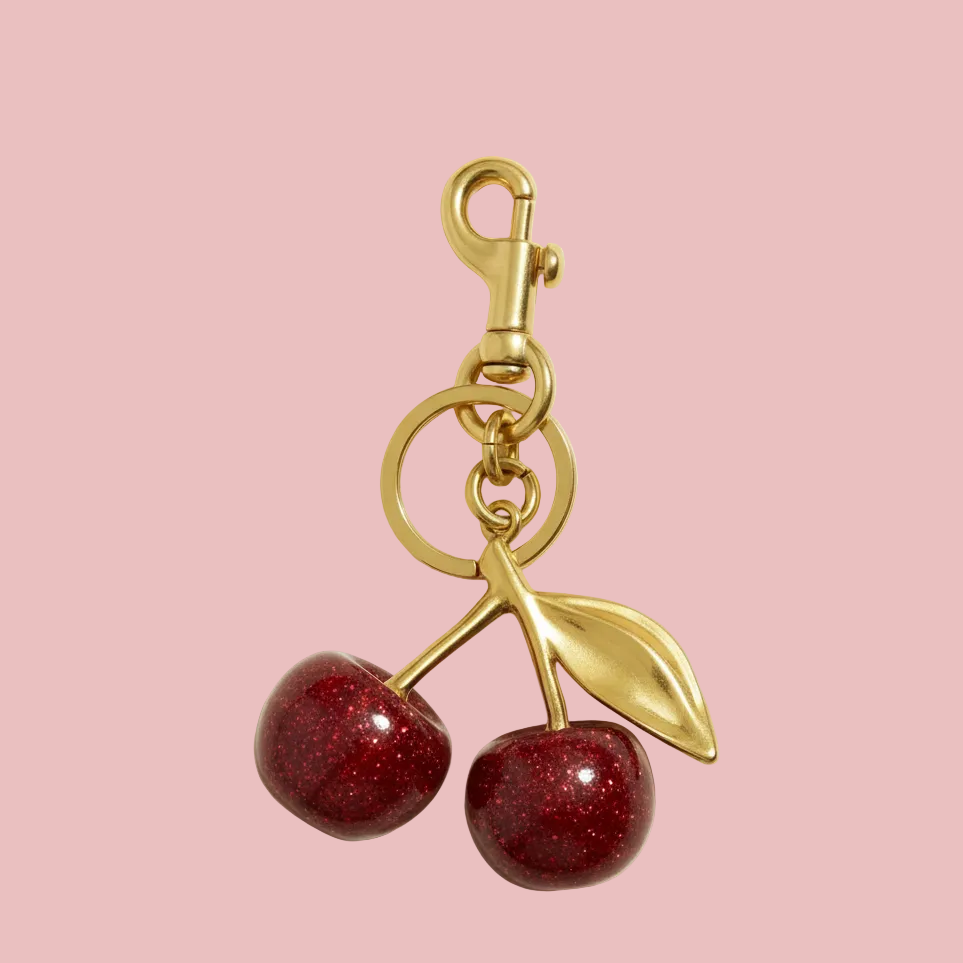 Cherry Bag Charm Red Cherry Keychain