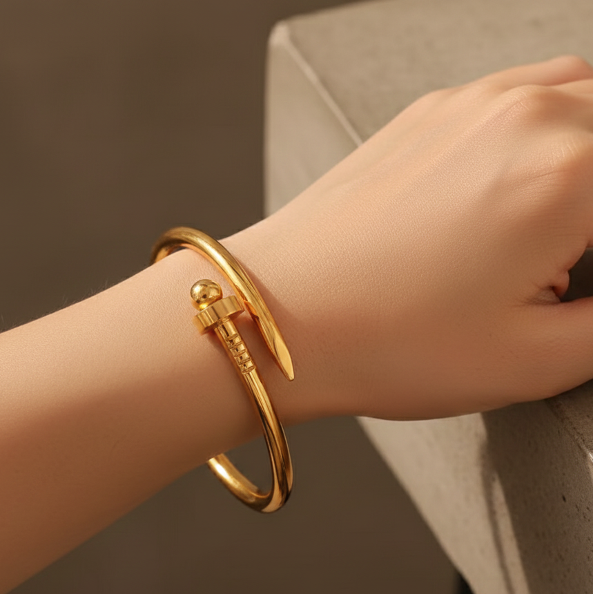 Nail Ball Bracelet Stainless Steel Minimalist