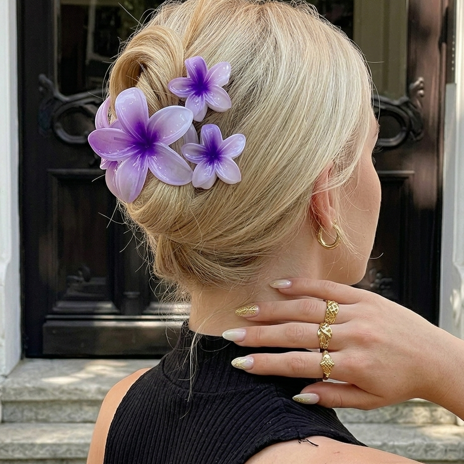 Flower Hair Clip Set of 3