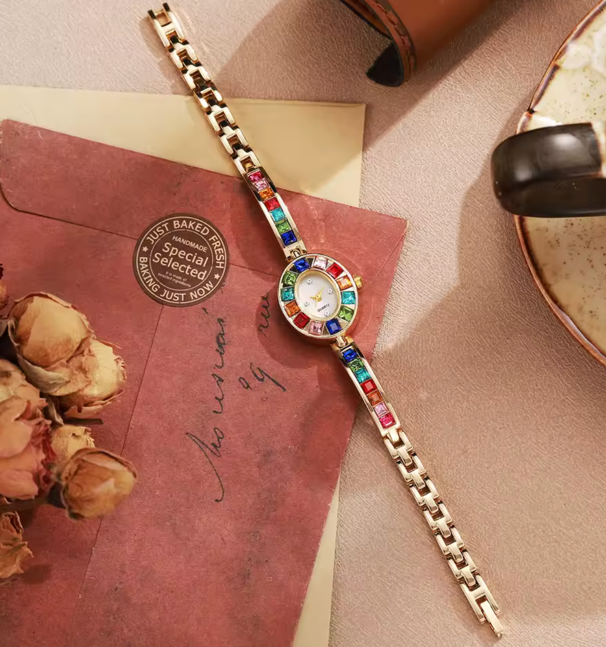 Rhinestone Women's Fashion Bracelet Band Ladies Quartz Watch