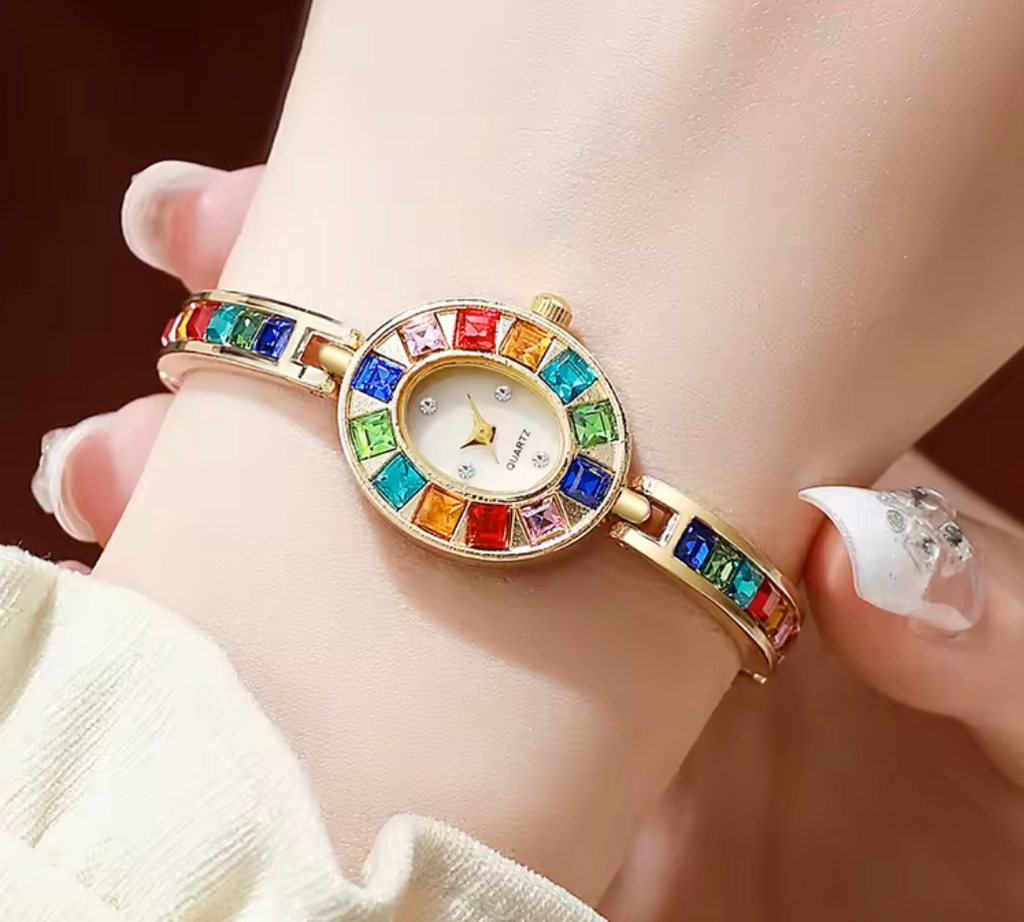 Rhinestone Women's Fashion Bracelet Band Ladies Quartz Watch