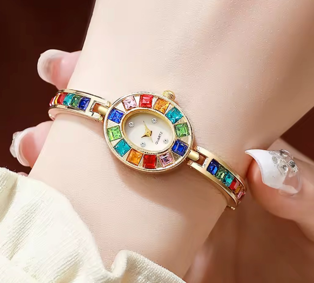 Rhinestone Women's Fashion Bracelet Band Ladies Quartz Watch