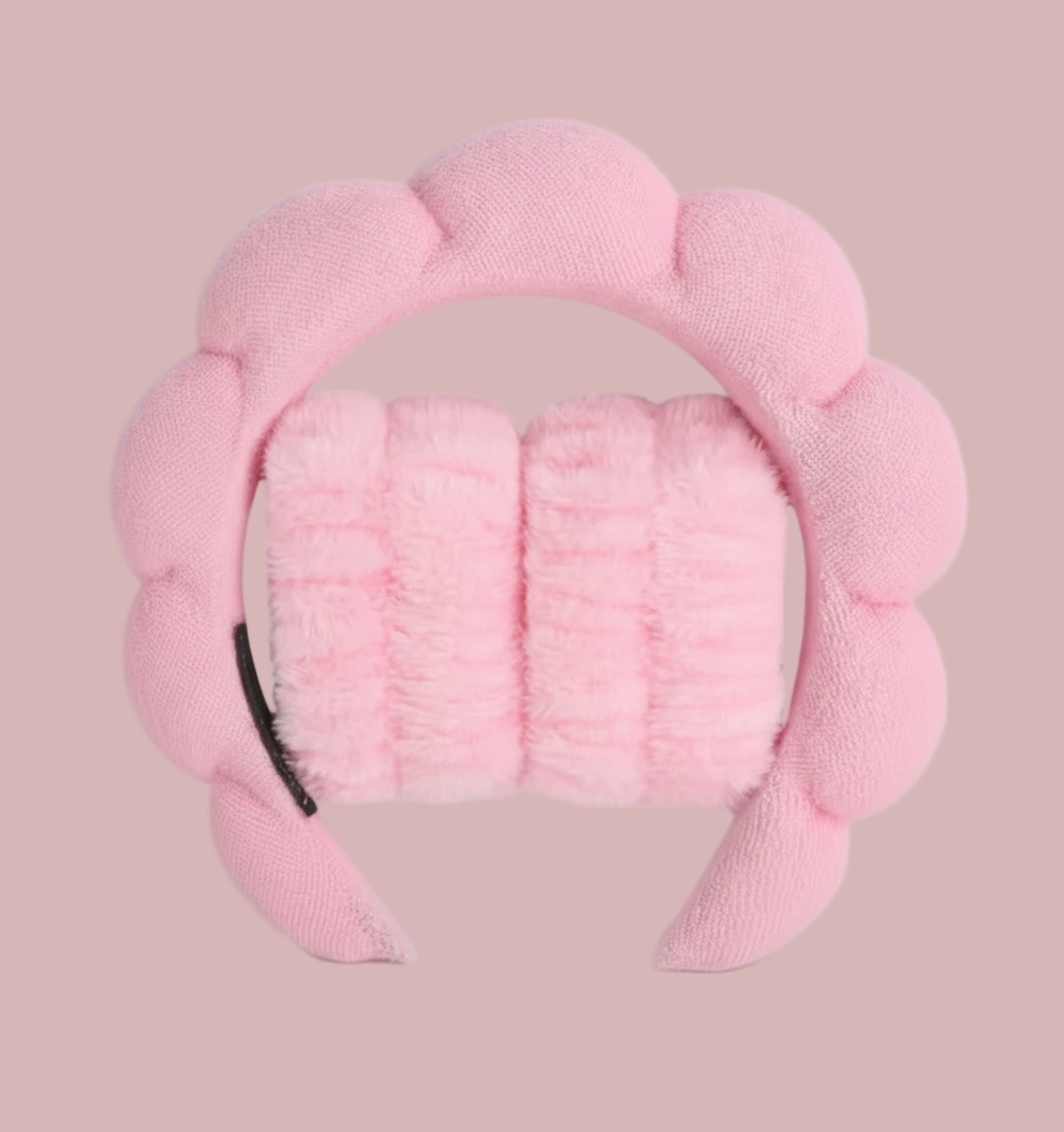 Microfiber Washing Wristbands Scrunchies Puffy Headband Spa