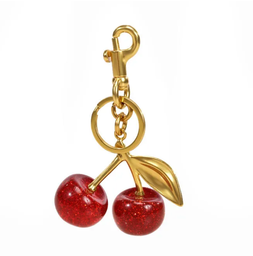 Cherry Bag Charm Red Cherry Keychain
