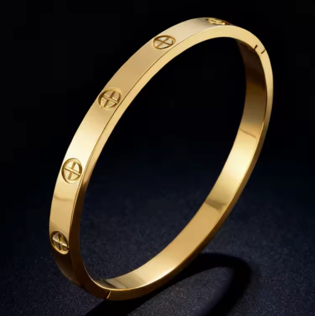 Trendy Gold Minimalist Bangle Bracelet