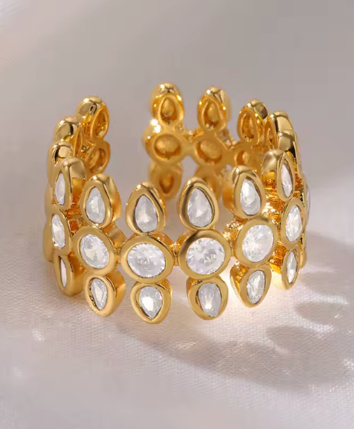 Crown Crystal Eternity Ring