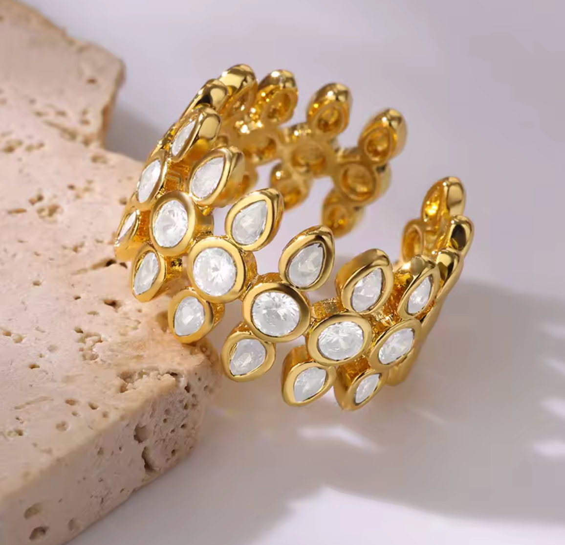 Crown Crystal Eternity Ring