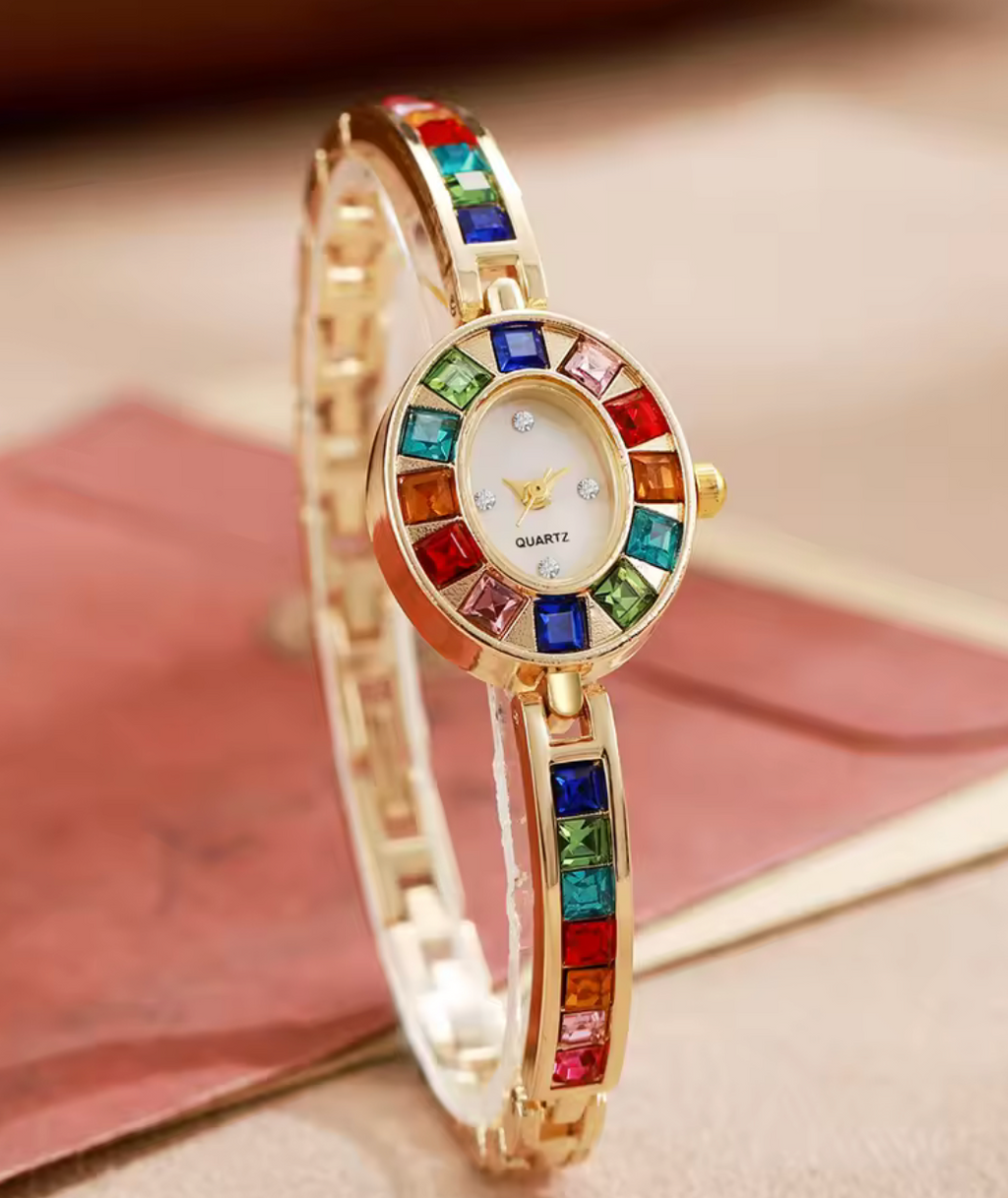 Rhinestone Women's Fashion Bracelet Band Ladies Quartz Watch