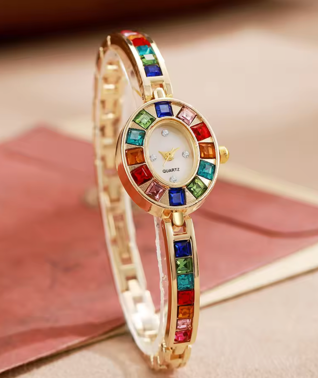 Rhinestone Women's Fashion Bracelet Band Ladies Quartz Watch