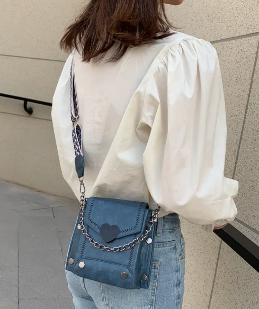 Women's Small Pu Leather Vintage Style Handbag Crossbody