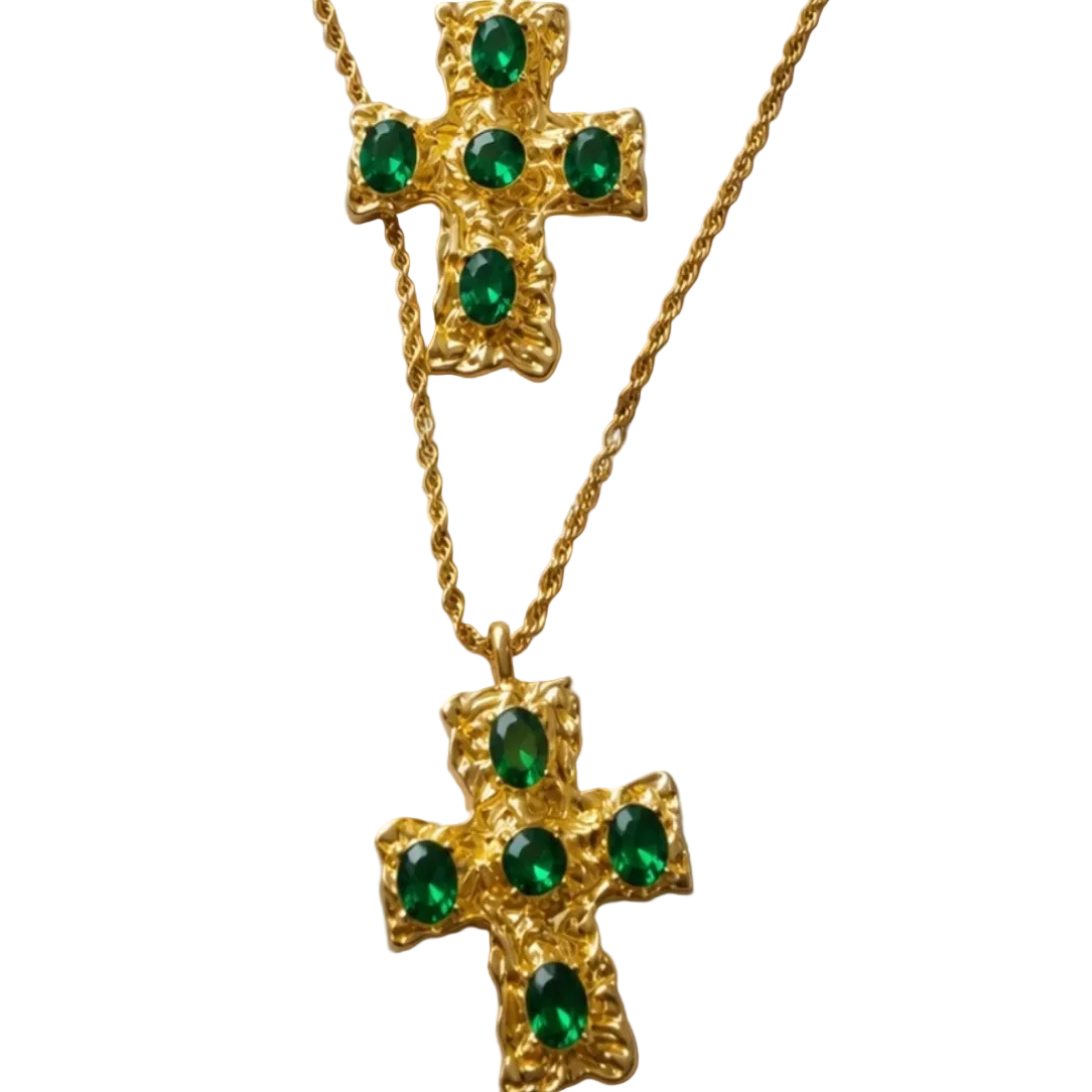 Luxury Vintage-Inspired Cross Pendant Necklace