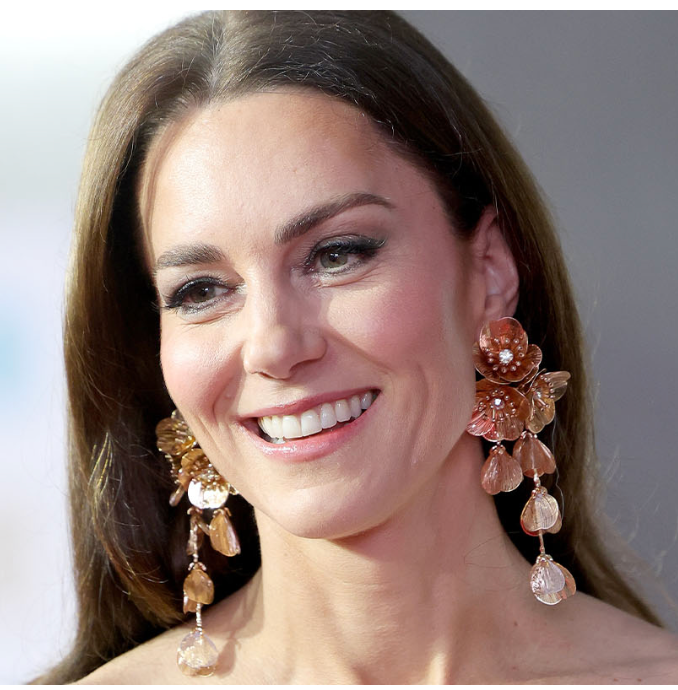 Golden Floral Statement Earrings
