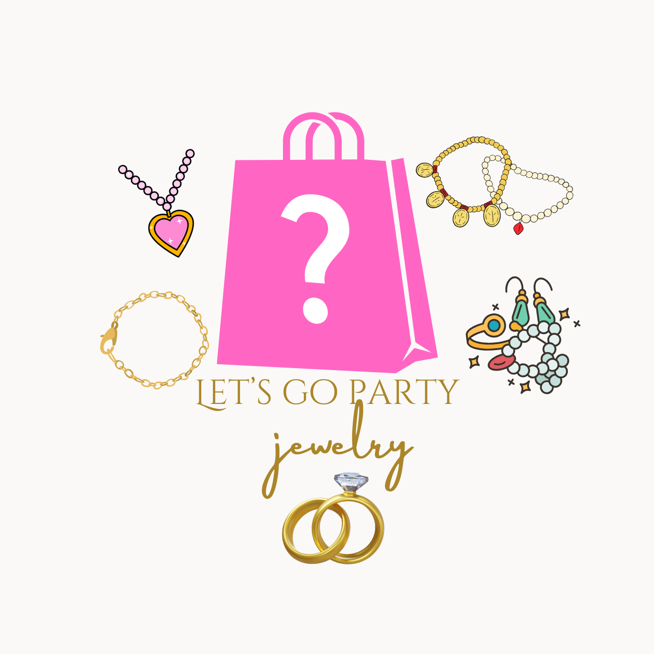 10 pieces of jewelry - Let's Go Party